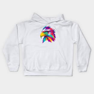 Colorful Eagle Head Kids Hoodie